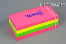 Samolepící bloček Tartan 38x51mm  neon 12x100 listů