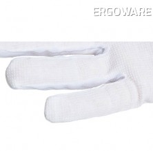 ESD pracovní rukavice StaticTec, s PVC tečkami, textilní, bílé, velikost L, 10 párů/bal