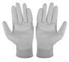 OEM PR - ESD pracovní rukavice StaticTec, z nylonu s uhlíkem a PU dlaněmi, šedé, velikost M