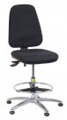 OEM PR - ESD židle Professional StaticTec, zvýšená s opěrkou nohou, kluzáky, černá