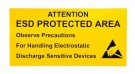 OEM PR - Výstražný štítek StaticTec, "ESD PROTECTED AREA", 150x300mm