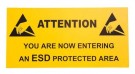 OEM PR - Výstražný štítek StaticTec, "YOU ARE ENTERING AN ESD AREA", 150x300mm