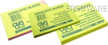 Samolepící bloček AURO 75x125 mm barevný 100 listů