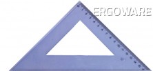 Pravítko trojúhelník 45°/16 cm