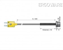 Čidlo pro přišroubování B & B Thermotechnik, typ K (NiCrNi), -50 až +400 °C, se závitem