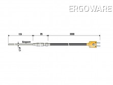 Teplotní čidlo B+B Thermo-technik, typ K (NiCrNi) B & B, -100 až 1000 °C