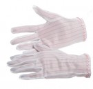 OEM PR - ESD pracovní rukavice StaticTec, textilní, bílé, velikost S, 10 párů/bal