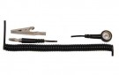 OEM PR - Spirálový uzemňovací kabel StaticTec, 10mm/banánek, 1,8m, černý