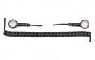 Spirálový uzemňovací kabel StaticTec, 10mm/10mm, 1,8m, černý